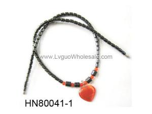 Assorted Colored Opal Pendant  Hematite Beads Stone Chain Choker Fashion Women Necklace